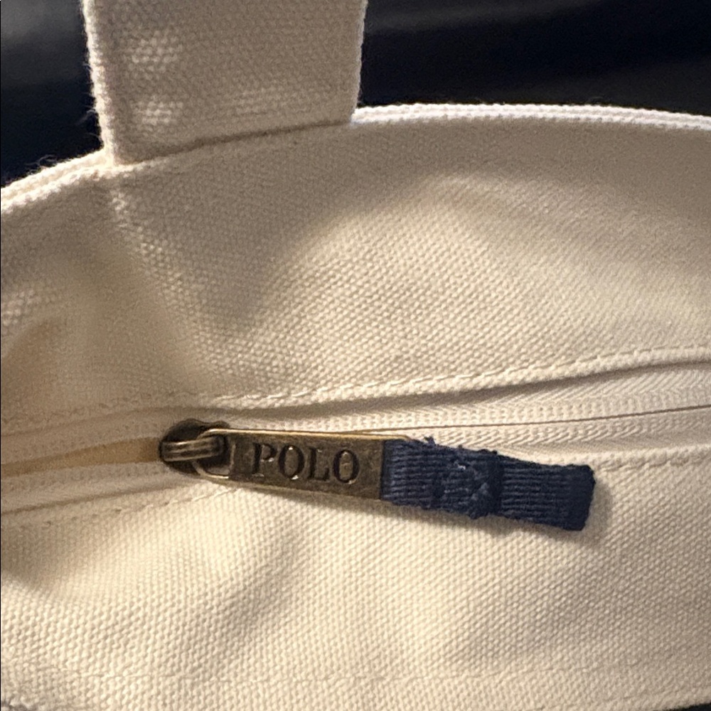 Ralph Lauren Cream Tote with Polo Bear Design - Picture 3 of 6